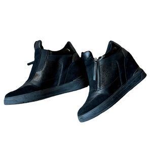 Geox Black Women’s Wedge Sneakers – Size 8